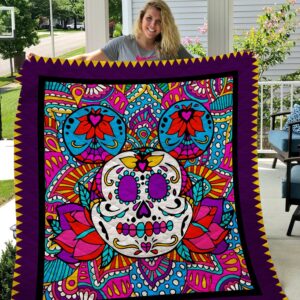 Mickey Mouse Calaveras Mexicanas Quilt Blanket  Quilt
